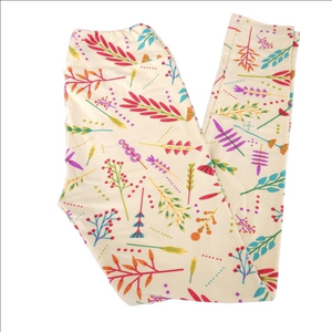 LuLaRoe Floral Leggings One Size